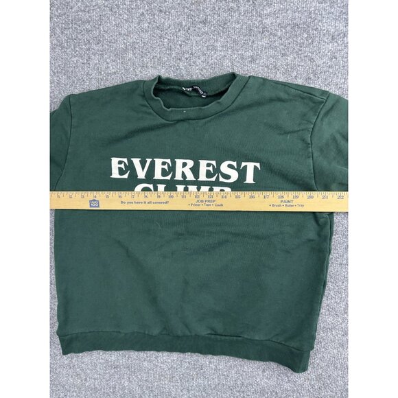 Zara Sweatshirt Womens Small Green Everest Climb Crewneck Pullover Casual Cozy - Picture 5 of 8